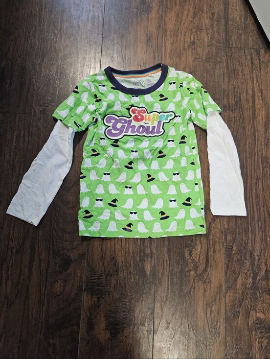 Little Bird By Jools Oliver Other - Little Bird By Jools Oliver Kids 'Super Ghoul' Green Layered-Look Long Sleeve